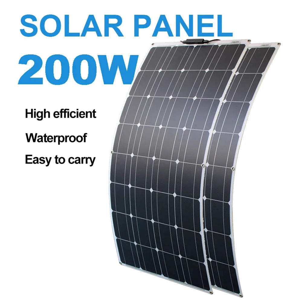 200W Flexible Solar Panel for Efficient Off-Grid Power