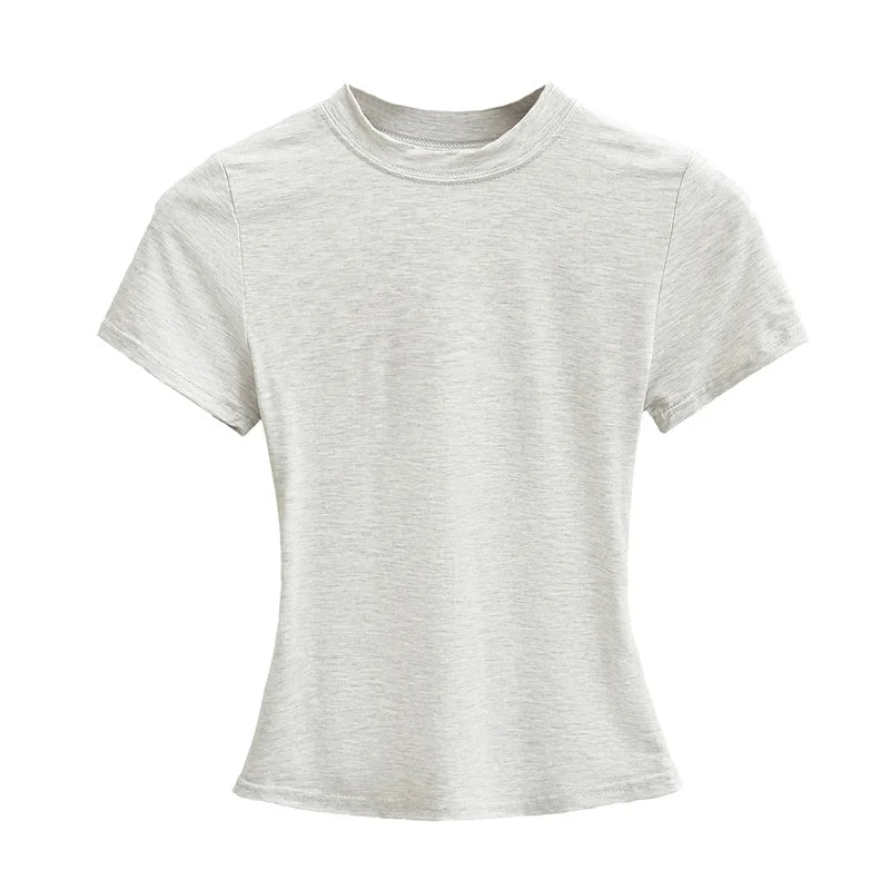 Stylish Slim Fit Casual T-Shirt for Women - Trendy Solid Color