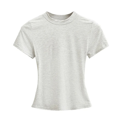 Stylish Slim Fit Casual T-Shirt for Women - Trendy Solid Color