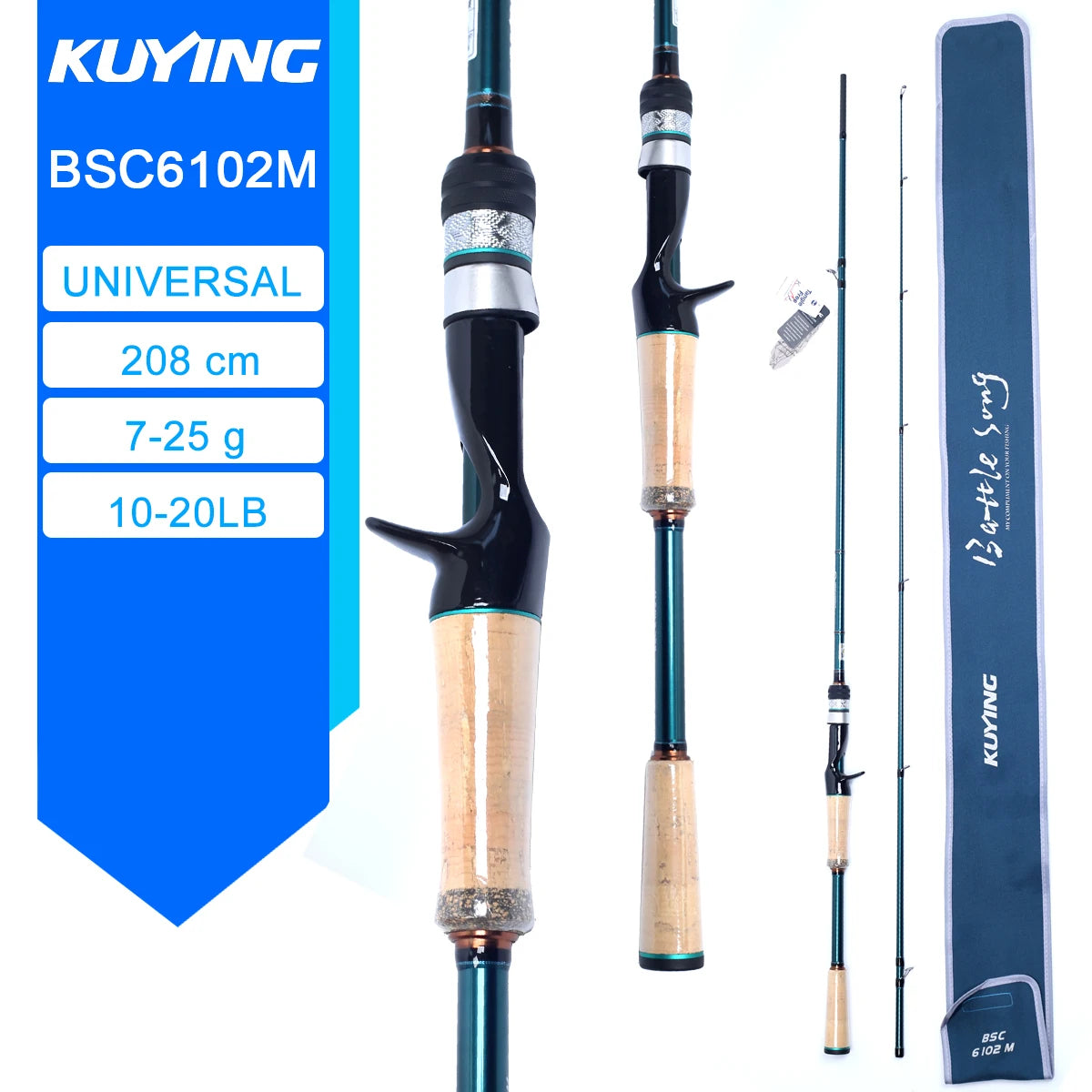 HookUpCo. Carbon Spinning Fishing Rods 6'3"-6'10" - HookUpCo.