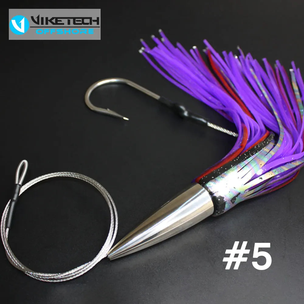 HookUpCo. Stainless Steel Shark Trolling Lures 9.8"