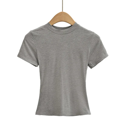 Stylish Slim Fit Casual T-Shirt for Women - Trendy Solid Color