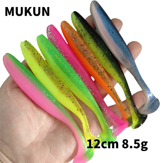 HookUpCo. 5pcs Silicone T-Tail Fishing Lures - HookUpCo.