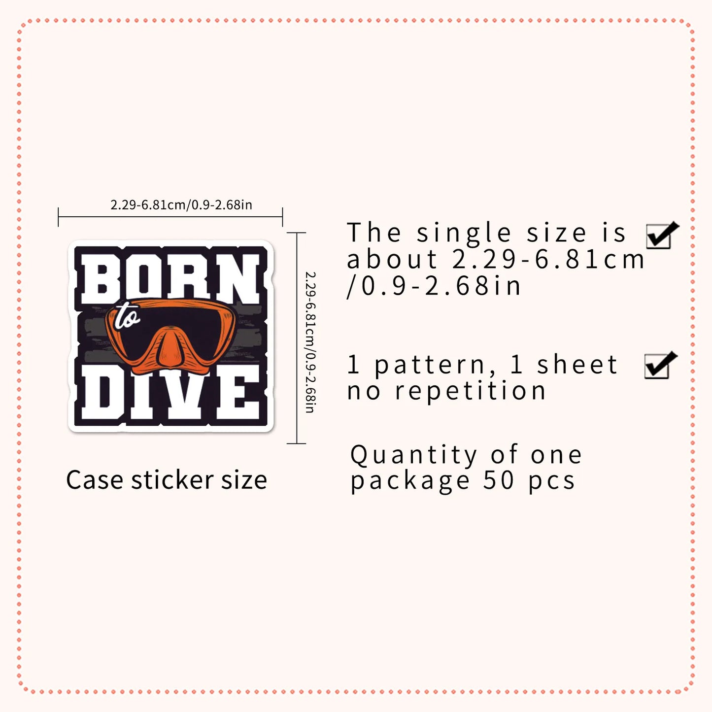 HookUpCo. Waterproof Diving Sticker Set