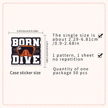 HookUpCo. Waterproof Diving Sticker Set