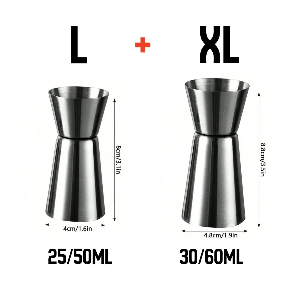 Stainless Steel Dual Shot Cocktail Shaker Tool