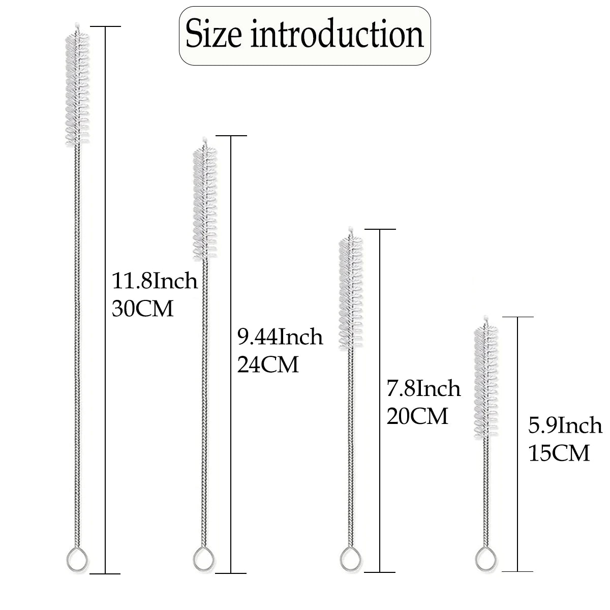HookUpCo. Extra Long Straw Cleaner Brush Kit