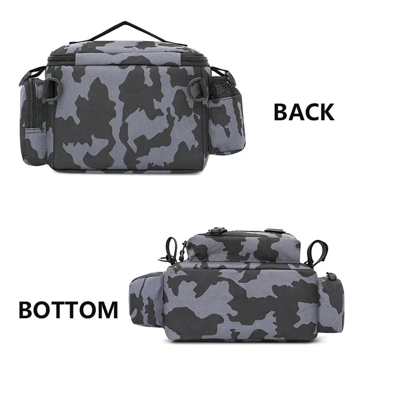 Durable Fishing Tackle Bag with Rod Holder