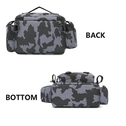 Durable Fishing Tackle Bag with Rod Holder