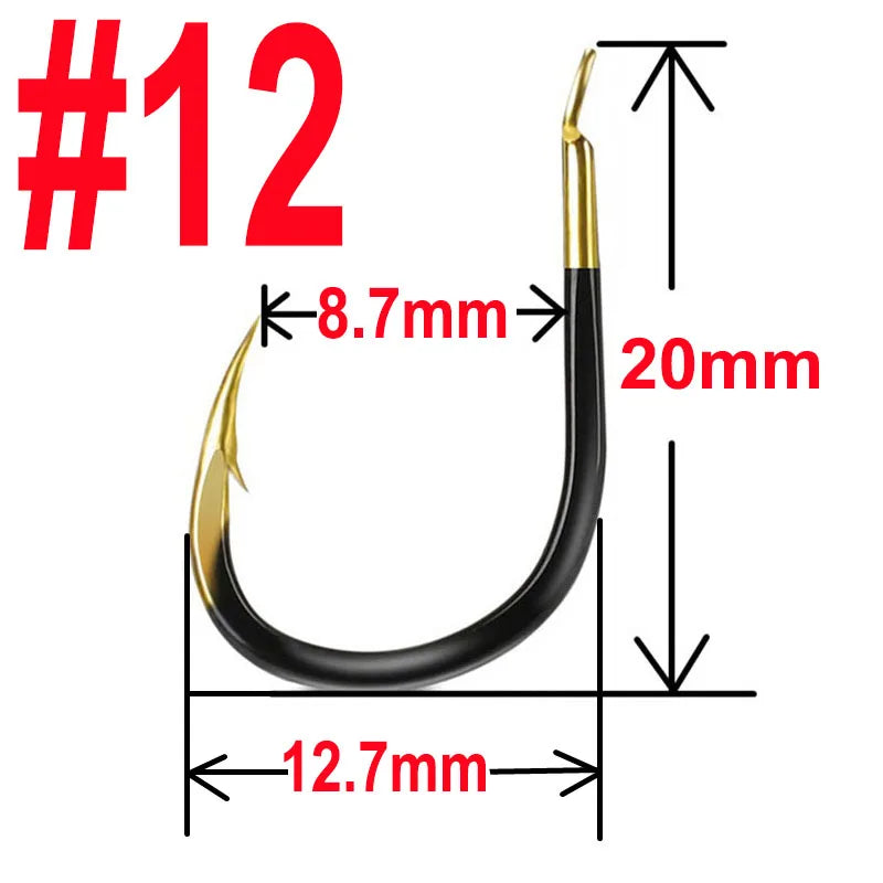 HookUpCo. Tungsten Steel Fishing Hooks, 20 Pack - HookUpCo.