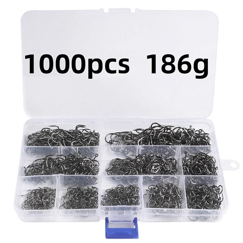 Carbon Steel Fishing Hooks in Bulk 50-1600 PCS - HookUpCo. - HookUpCo.
