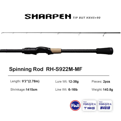 HookUpCo. PureLure Spinning Rod for Bass Fishing - HookUpCo.