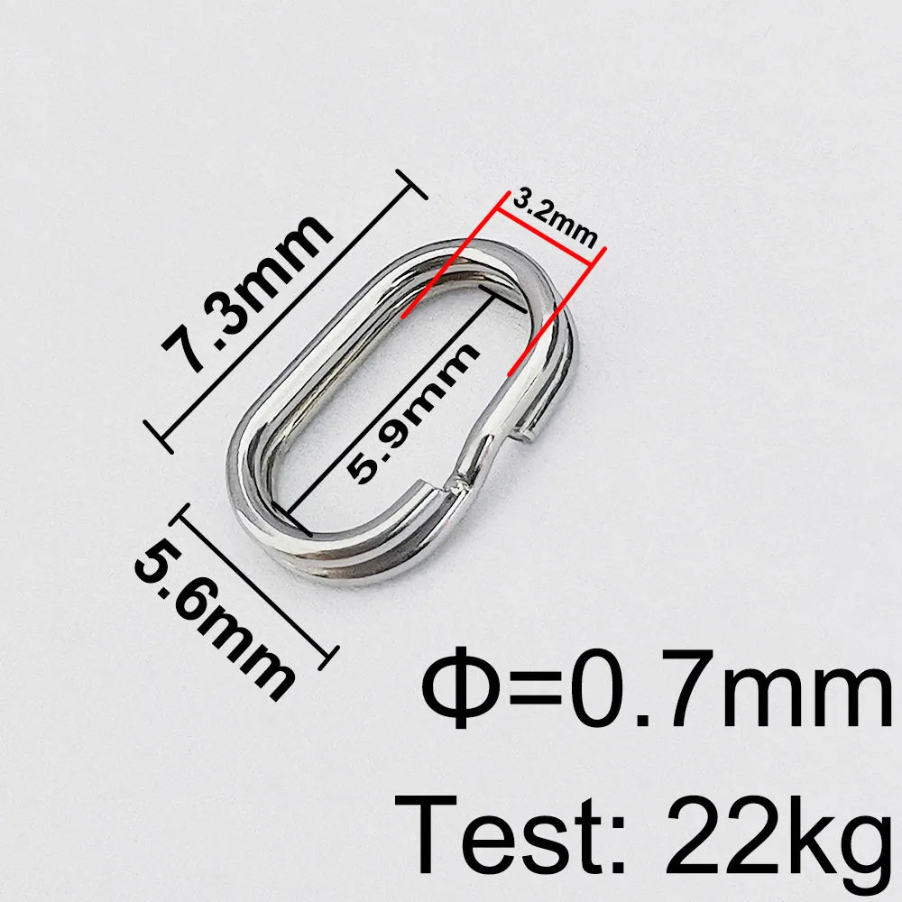 HookUpCo. Stainless Steel Fishing Split Rings 50pcs - HookUpCo.