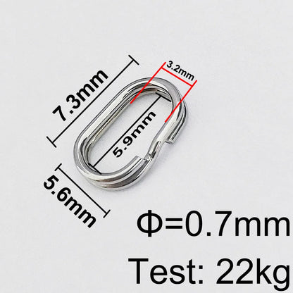 HookUpCo. Stainless Steel Fishing Split Rings 50pcs - HookUpCo.