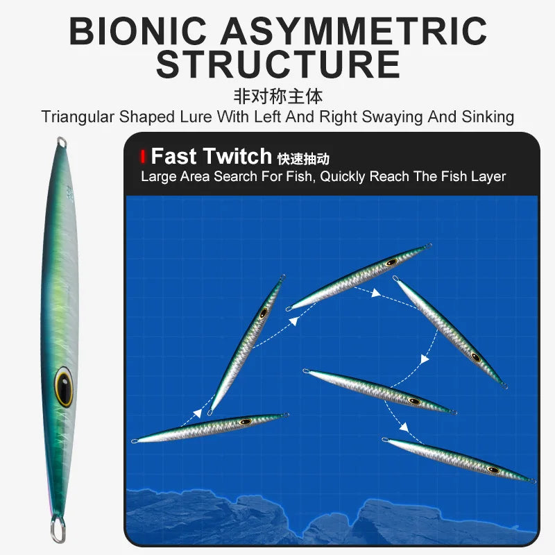 HookUpCo. Luminous Metal Plate Fishing Lure - HookUpCo.