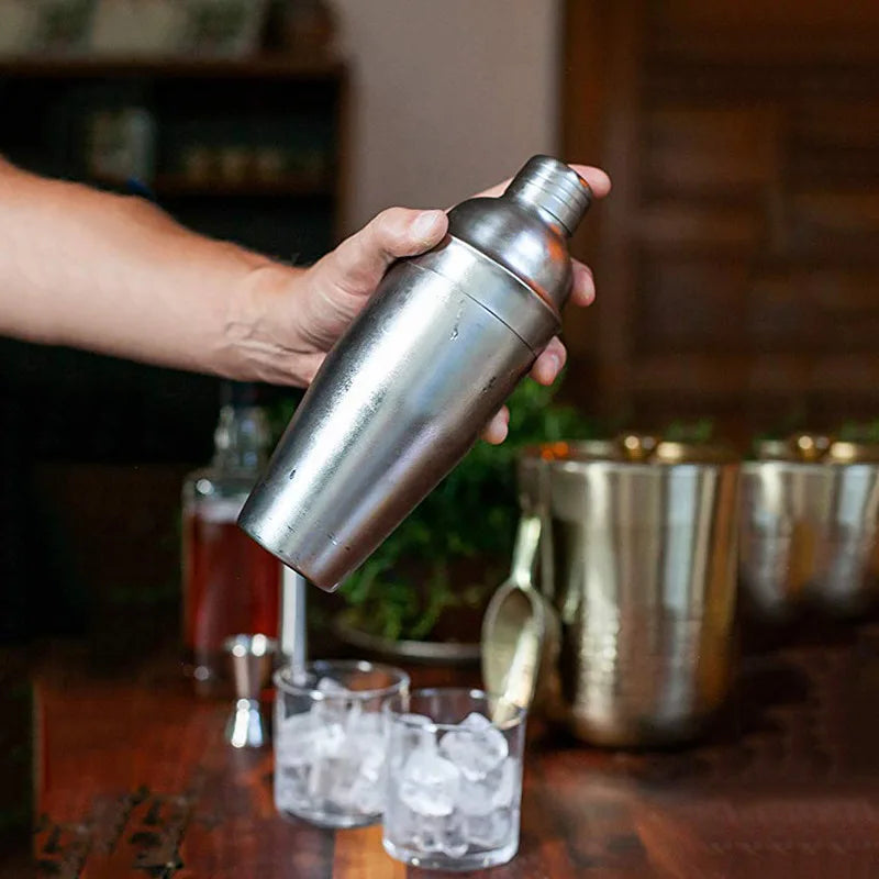 HookUpCo. Stainless Steel Cocktail Shaker Set
