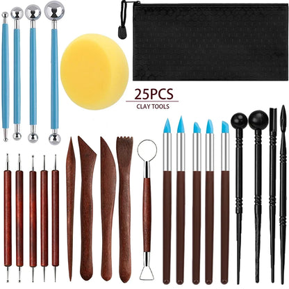 Versatile HookUpCo. Pottery Tool Set for Creative Sculpting