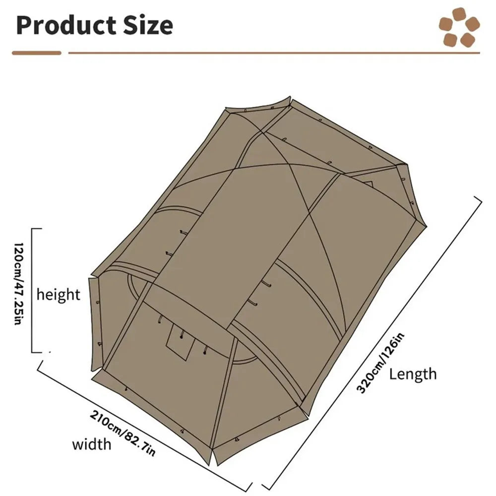 HookUpCo. Fireproof 2-Person Winter Camping Tent - HookUpCo.