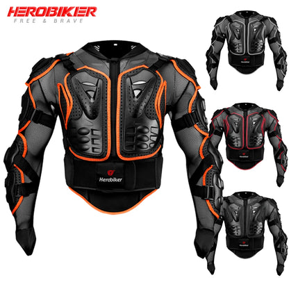 Men's HookUpCo. Full Body Armor Motorcycle Jacket S-4XL