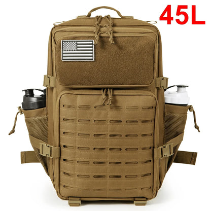 25L/45L Tactical Backpack with Bottle Holder for Outdoor Use