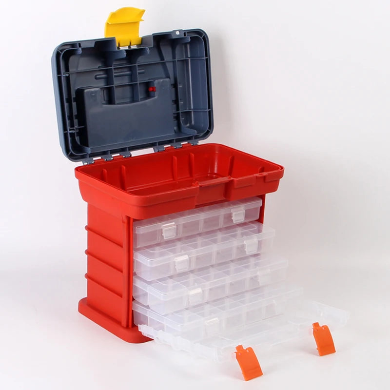 HookUpCo. Portable Tool Storage Box with Drawers