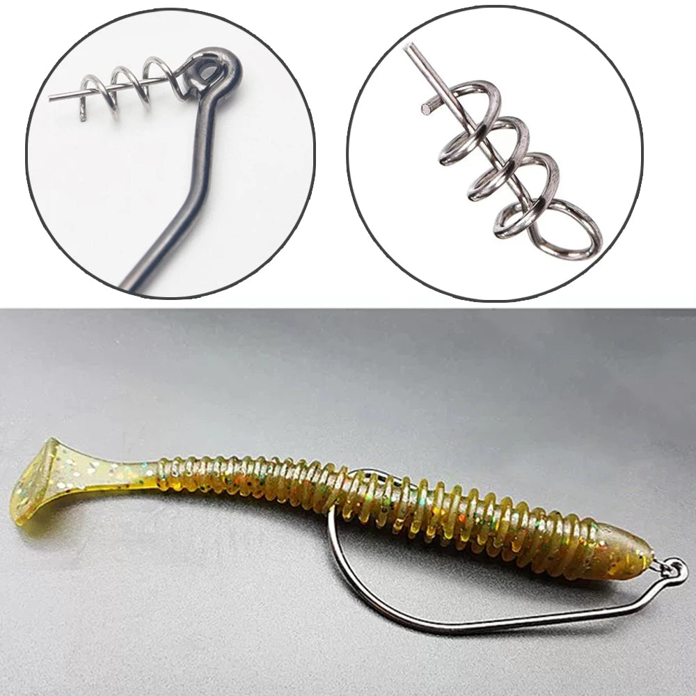 HookUpCo. 10-Pack Sharp Offset Worm Hooks - HookUpCo.