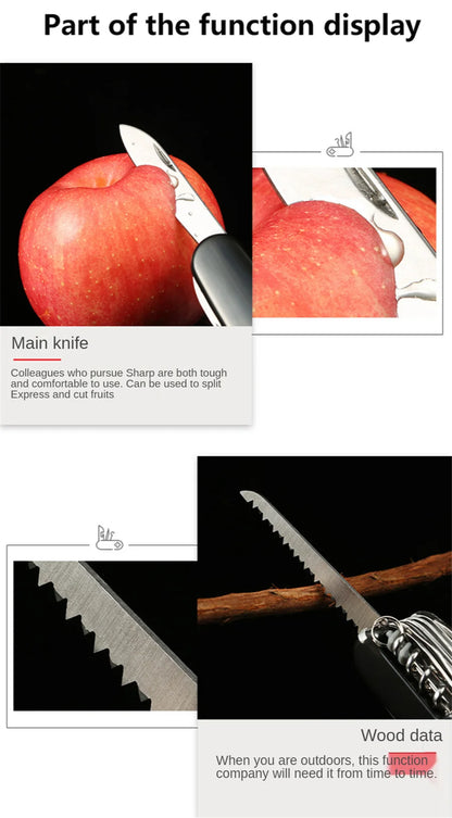 17-in-1 Stainless Steel Folding Multi-Tool for Camping