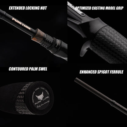 HookUpCo. Purelure Realm Bass Rod with Fuji Rings - HookUpCo.