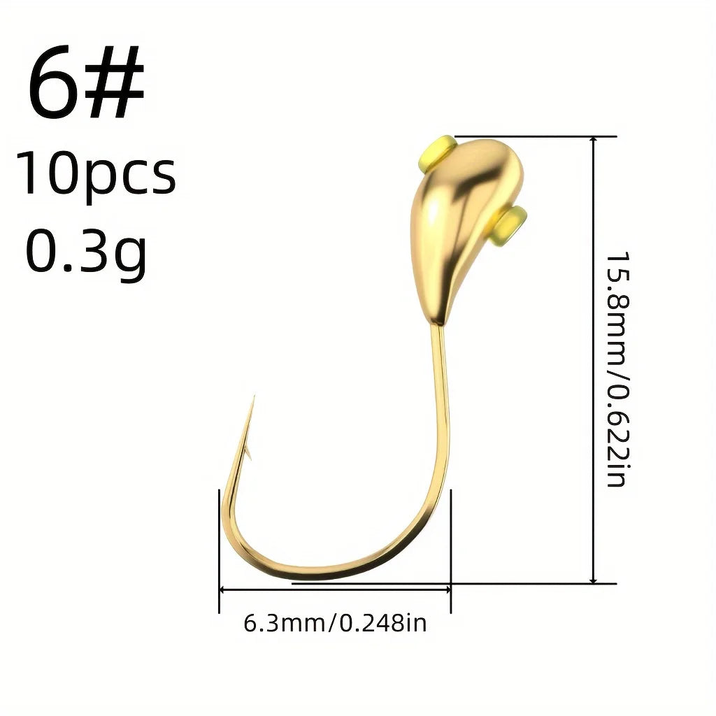 HookUpCo. Golden Stainless Steel Fishing Hooks