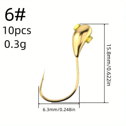 HookUpCo. Golden Stainless Steel Fishing Hooks
