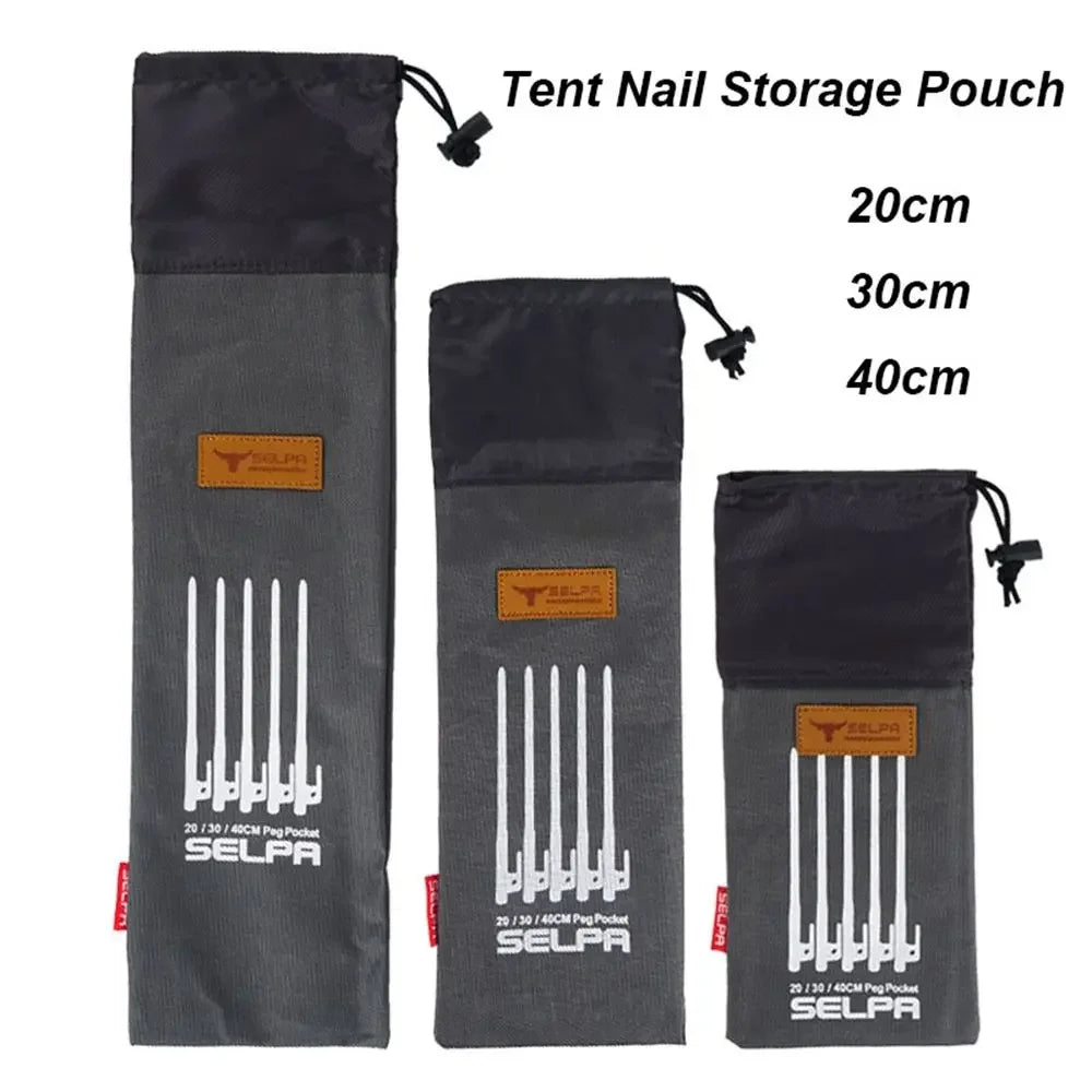 HookUpCo. Multi-Function Tent Pegs Storage Pouch - HookUpCo.