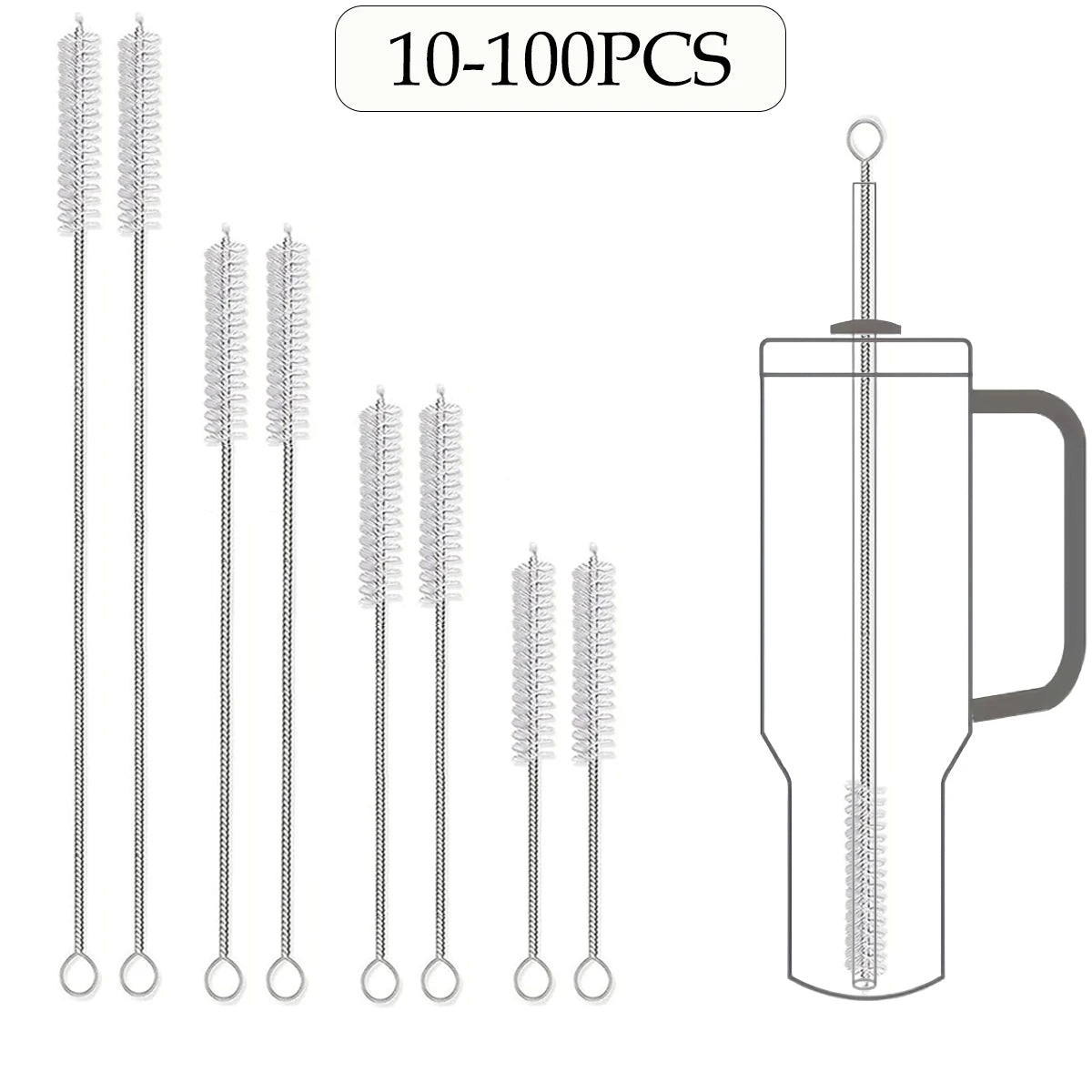 HookUpCo. Extra Long Straw Cleaner Brush Kit