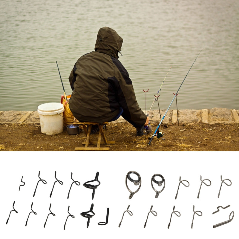 Durable Stainless Steel Fishing Rod Guides Set - HookUpCo.