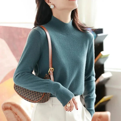 Chic HookUpCo. Turtleneck Sweater, Soft Warm Pullover Top