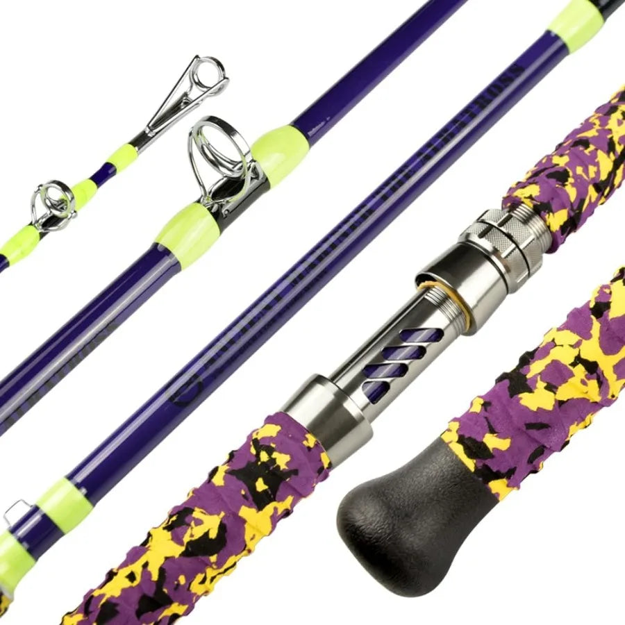 HookUpCo. 7'6" Catfish Casting Rod with Glow Feature - HookUpCo.