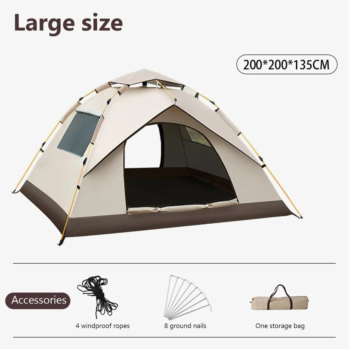 HookUpCo. Waterproof Automatic Camping Tent - HookUpCo.