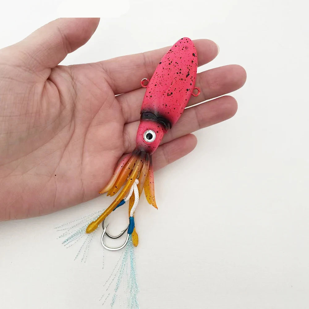 HookUpCo. 40g Squid-Design VIB Lure for Fishing