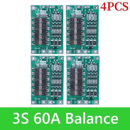 BMS 3S/4S 5A 10A 20A 25A 40A 60A Li-ion Lithium Battery Charger Protection Board 18650 For Drill Motor 12V with Enhance/Balance