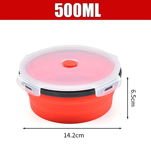 HookUpCo. Portable Silicone Folding Lunch Box