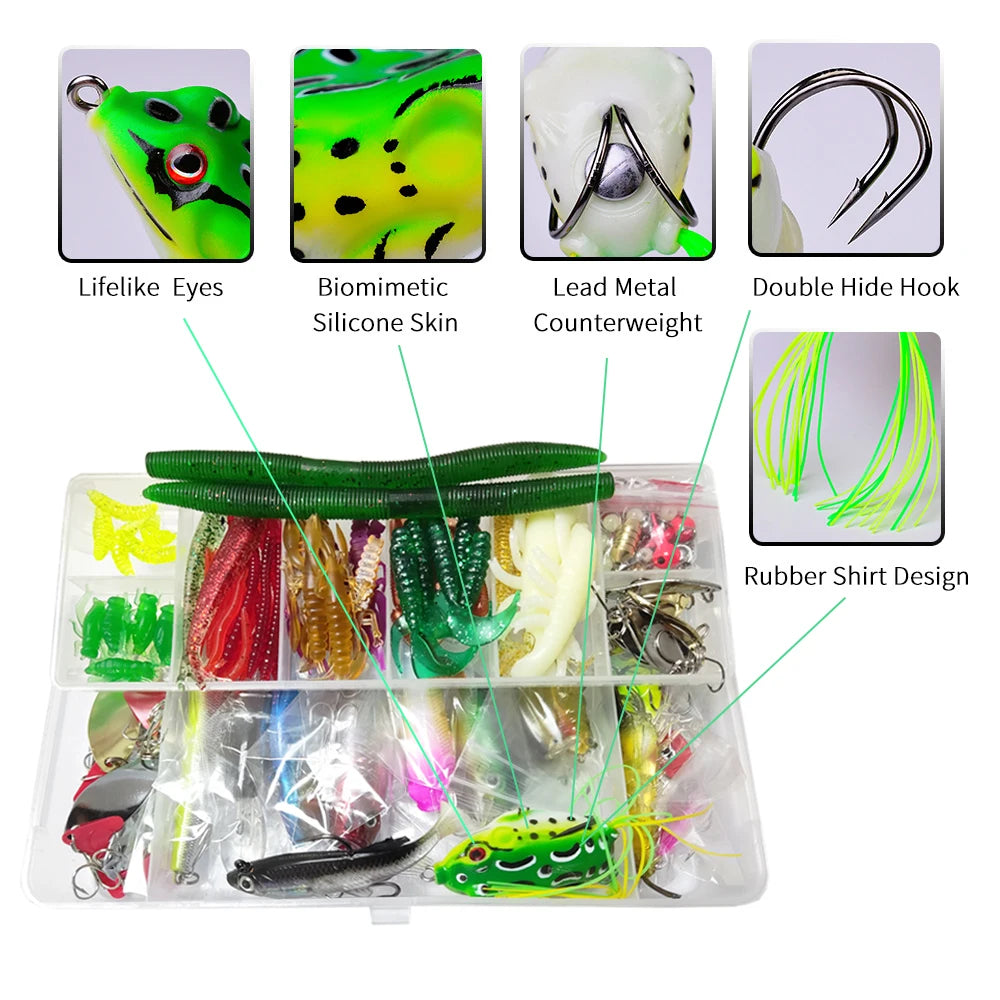 HookUpCo. Premium Fishing Lure Kit with Box - HookUpCo.