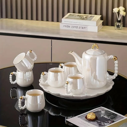 European Pearl Porcelain Tea Set
