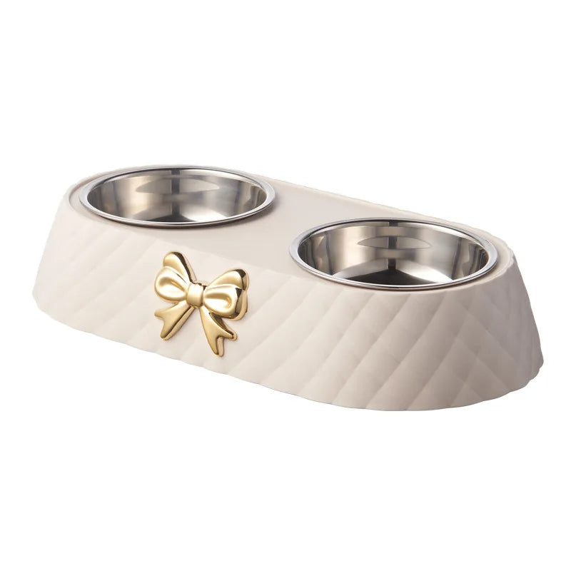 HookUpCo. Stylish Double Cat Dog Food Bowl