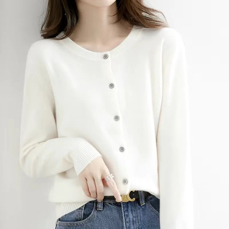 HookUpCo. Women's Cashmere Cardigan Sweater for Spring Style