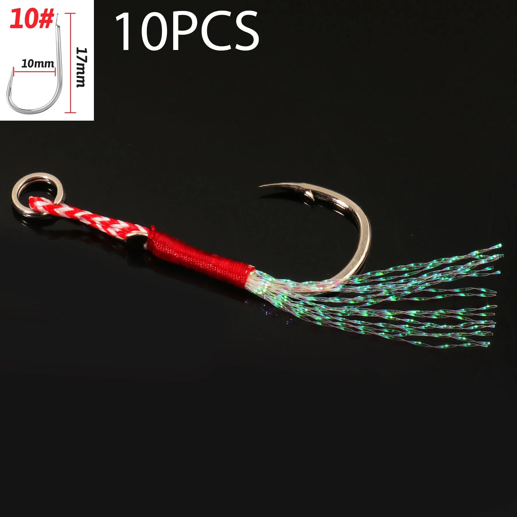 HookUpCo. 10PCS High Carbon Steel Fishing Hooks - HookUpCo.