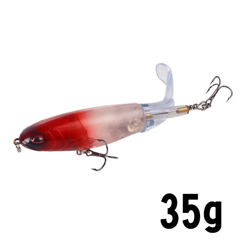 HookUpCo. Topwater Fishing Lure with Rotating Tail