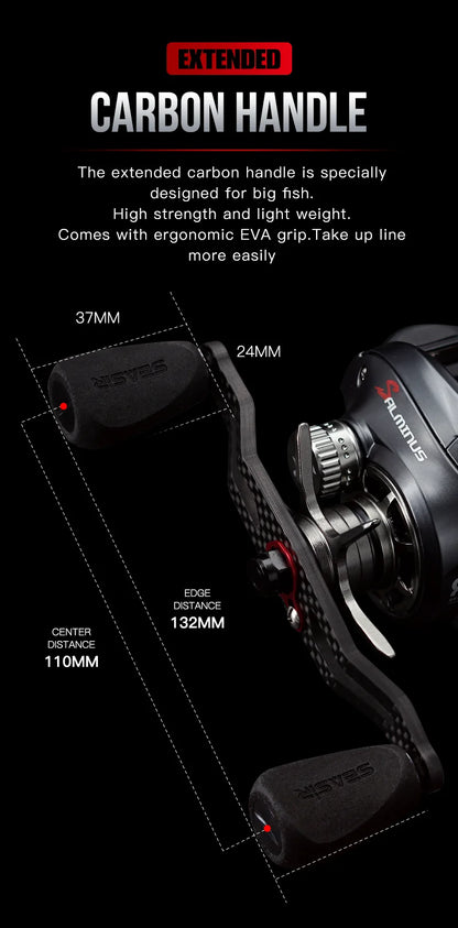 HookUpCo. Salminus Baitcasting Reel, 12KG Drag - HookUpCo.