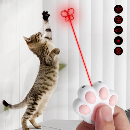 HookUpCo. Rechargeable Laser Pet Toy with 5 Adjustable Patterns