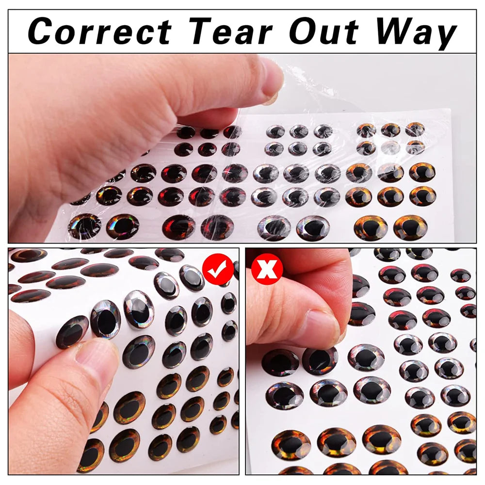 Realistic 4D Fishing Eyes Set for Lures - HookUpCo.