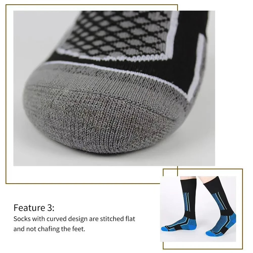 Thick Winter Ski Socks for Outdoor Sports - Anti-Cold Comfort