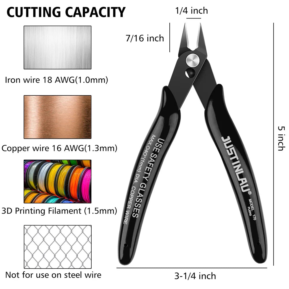 HookUpCo Mini Flush Cut Pliers